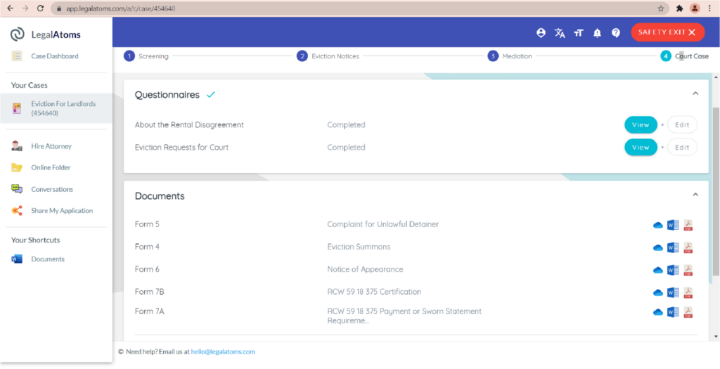 Create Rental Eviction Notice in WA LegalAtoms