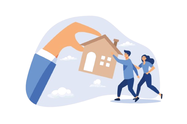 eviction-and-mortgage-debt-foreclosure-or-difficulty-to-payback-bank-mortgage-loan-concept-bankruptcy-man-and-family-fighting-to-hold-back-their-house-with-big-legal-hand-evict-it-by-law-vector-remove